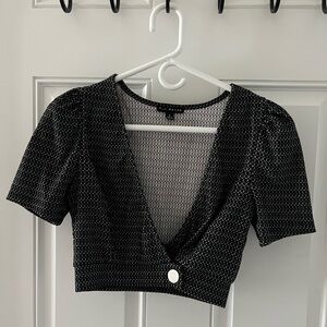 Sexy crop top black & white